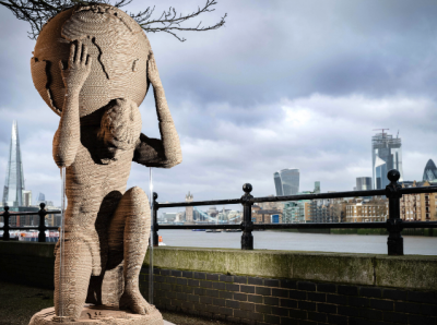 Atlas Cardboard Statue